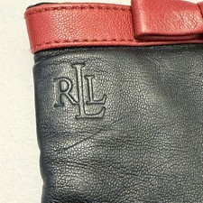Lauren Ralph Lauren Women's Black Genuine Leather Dress Gloves Size Large — listing 2