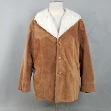 Excelled Men's Collection Wool-Blend Zip-Front Coat with Corduroy Collar