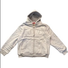 Supreme Arc Logo Hooded Sweatshirt, Navy, Size M — listing 3
