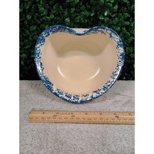 Cobalt Blue Speckled Stoneware Heart-Shaped Bowl — listing 5