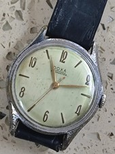 Vintage Doxa Men's Dress Watch, Gold-Tone Case, Manual Wind, Silver Sunburst Dial — listing 2