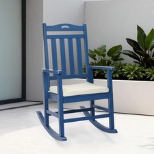 Vintage Wooden Slat-Seat Rocking Chair with Additional Wood Furniture Pieces — listing 5