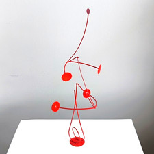 Kinetic Hanging Brass Disc Mobile in the Style of Alexander Calder — listing 2