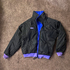 Vintage Columbia Sportswear Reversible Bomber Jacket (Black/Teal) — listing 4