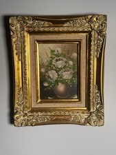 Cerbone Floral Still Life Oil Painting in Ornate Gold Frame — listing 3