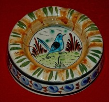 Vintage Mexican Drip-Glaze Pottery Ashtray with Center Match Holder, Multicolor — listing 6