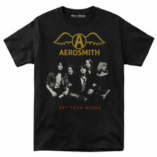 Aerosmith Winged Guitar Graphic Band T-Shirt, Bleach-Splatter Tie-Dye, Size L (Tultex 202) — listing 3