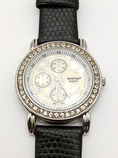 Avenue Women's Quartz Watch Yellow Snakeskin Band Rhinestone Numerals — listing 5