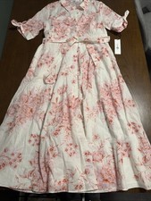 Red Floral Off-the-Shoulder Maxi Dress with Side Tie, listing 3