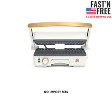 Beautiful by Drew Barrymore Electric Panini Press & Grill, Black Sesame with Gold Trim — listing 4