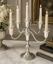 Vintage Weighted Sterling Silver 3-Light Convertible Candelabra — listing 4