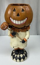 Halloween Standing Pumpkin Scarecrow Figure 38" Tall with Candy Bag, listing 6