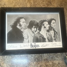 The Beatles Framed Black & White Photo Display with Printed Facsimile Signature Plaques — listing 4