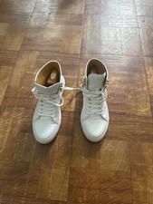 Buscemi 100MM High-Top Sneakers in Red Pebbled Leather — listing 3
