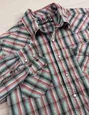 Cinch Modern Fit Men's Long Sleeve Button-Up Shirt, Geometric Diamond Print, Size M — listing 3