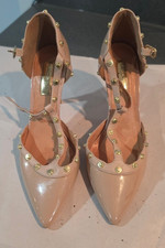 Black Patent Leather T-Strap Mary Jane Flats, Square Toe, listing 6