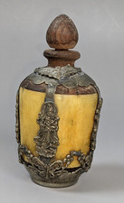 Chinese Export Pewter and Bone-Panel Wine Ewer with Foo Dog Finial and Matching Tea Caddy — listing 2