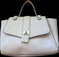 Anne Klein Black Saffiano-Style Faux Leather Satchel Handbag — listing 6