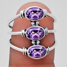 Pair of Multi-Stone Clear Gemstone Rings (White & Yellow Metal) — listing 3