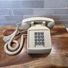 GTE Vintage Push Button Desk Telephone Beige — listing 6