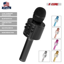 Wireless Bluetooth Karaoke Microphone with Built-in Speaker (Black) Yes - on the mic/box