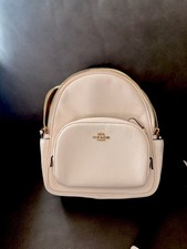 Coach Signature Canvas Mini Backpack Purple Trim — listing 5