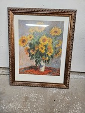 Framed Reproduction of Claude Monet 'Bouquet of Sunflowers' (1881), 32in x 38in — listing 3