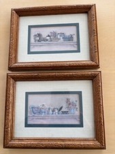 Pair of Framed Country Kitchen Still Life Prints with Blue Matting — listing 4