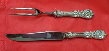 Antique 3-Piece Sterling Silver Handle Carving Set with Fork, Knife & Sharpening Steel — listing 3