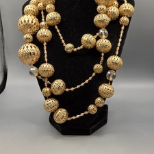 Openwork Gold-Tone Filigree Spinning Ball Charm Pendant — listing 2
