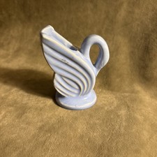 Vintage American Art Pottery Swirl Bud Vase, Green Matte-Gloss Glaze, Made in USA — listing 5
