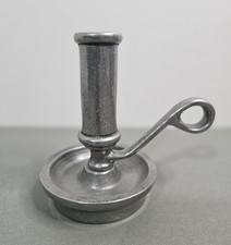 Vintage Carson Pewter Chamberstick Candle Holder with Finger Loop Handle — listing 2