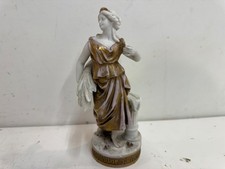Capodimonte Gilt Porcelain Seated Girl Figurine with Rose 5.5in — listing 3