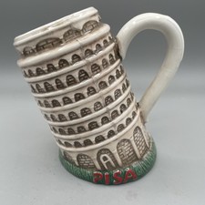 Pisa Souvenir Espresso Mug, Cobalt Blue with Gold Leaning Tower Design — listing 3