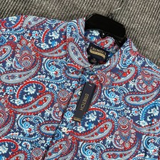 Cremieux Men's Paisley Print Long Sleeve Button-Down Shirt XL — listing 5