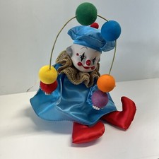 Vintage Wind-Up Juggling Clown Toy with Composition Head and Cloth Body — listing 4