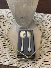 Baby Fork and Baby Spoon Set with Floral Handle Pattern and Monogram — listing 6