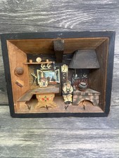 Handmade Folk Art Shadow Box / Diorama with Painted Animal Figures — listing 6