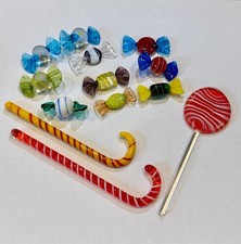 Murano-Style Hand-Blown Art Glass Candies, Lot of 34 — listing 5