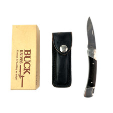 Buck 501 Squire Folding Lockback Pocket Knife with Leather Sheath — listing 4
