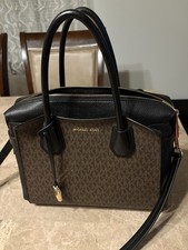 Michael Kors Mercer Large Convertible Tote in Black with Pink Floral Print — listing 3