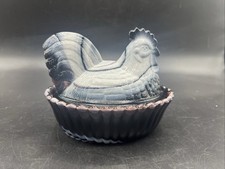 Westmoreland Iridescent Carnival Glass Hen on Nest Covered Dish — listing 4