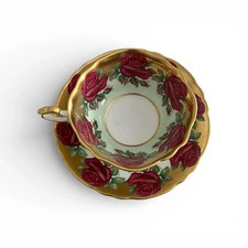 Paragon Fine Bone China Floral Teacup and Saucer with Gilt Rim — listing 3