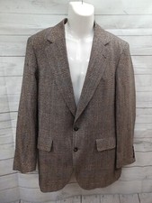 Vintage Strathmore Brown Herringbone Tweed Wool Sport Coat / Blazer — listing 2