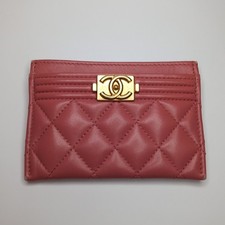 Chanel Boy Small Trifold Wallet in Black Caviar Leather with Gold Hardware, listing 6