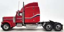 Franklin Mint Precision Models 1:24 Scale Peterbilt Semi Tractor Diecast, Black with Red/White/Blue Stripe — listing 4