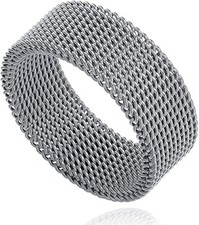 Silver Band Ring with Partial Hallmarks — listing 6