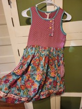 Matilda Jane Girls Tiered Twirl Dress, Striped Bodice with Floral Skirt, Size 2 — listing 4
