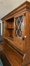 Vintage Maple Two-Piece Hutch Desk with Scalloped Plate Rack — listing 2