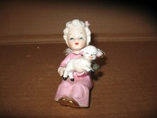 Resin Angel with Kneeling Lamb Figurine / Music Box — listing 6